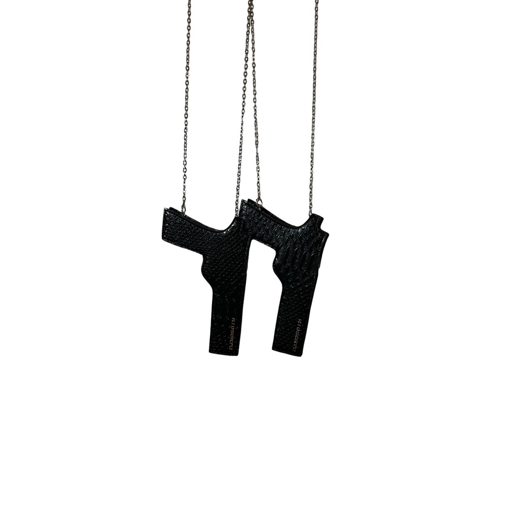 Black Gun-Shaped Crossbody Bag